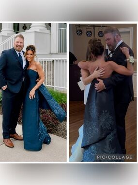 One-of-a-kind HAND PAINTED Amsale Mother of Bride/Groom Dress.